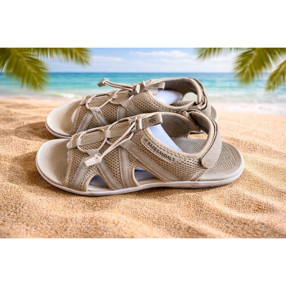 HF Baresandals I Ergonomic Footbed & Lightweight Barefoot Sandals EU 38 US 7-7.5